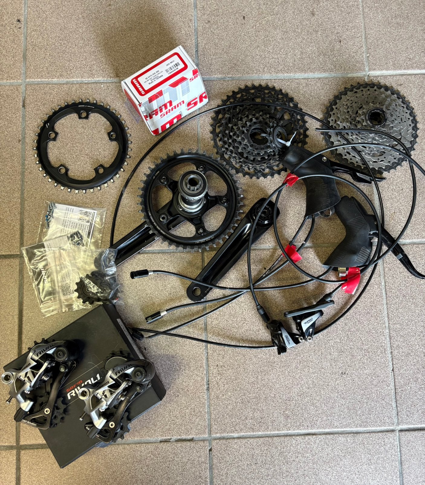 Sram Rival1 groepset, Ophalen of Verzenden, Gebruikt, Gravelbike