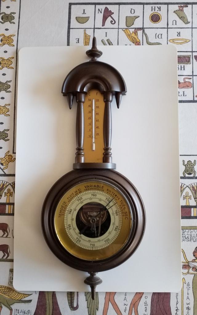 Barometer en thermometer 47 cm, Ophalen, Zo goed als nieuw, Barometer