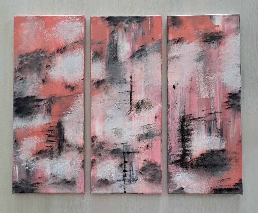 Schilderij 3 delig, eigen creatie, Enlèvement