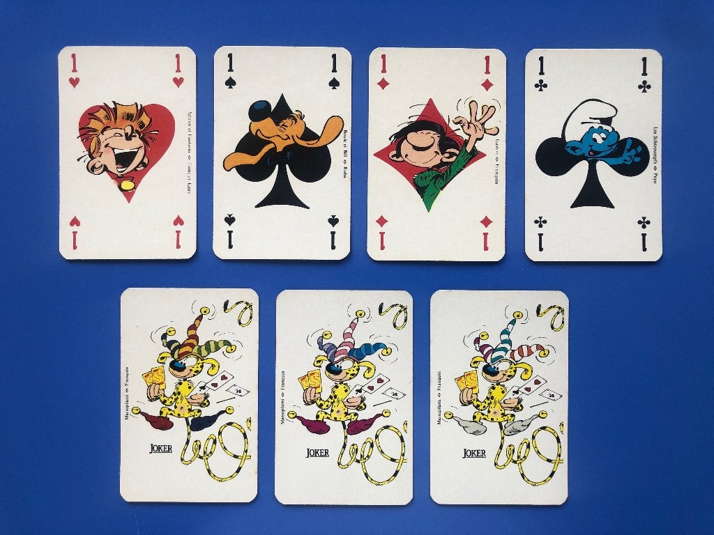 Héros de Spirou : Jeu de cartes complet - année 1984, Livres, BD, Utilisé, Série complète ou Série, Enlèvement
