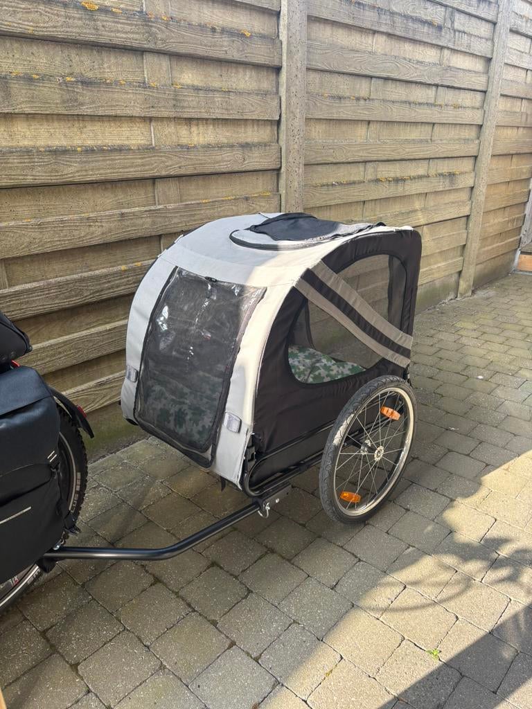Fietskar Hondenkar flamingo, Fietsen en Brommers, Fietsaccessoires | Aanhangwagens en Karren, Ophalen, Opvouwbaar, 20 tot 40 kg