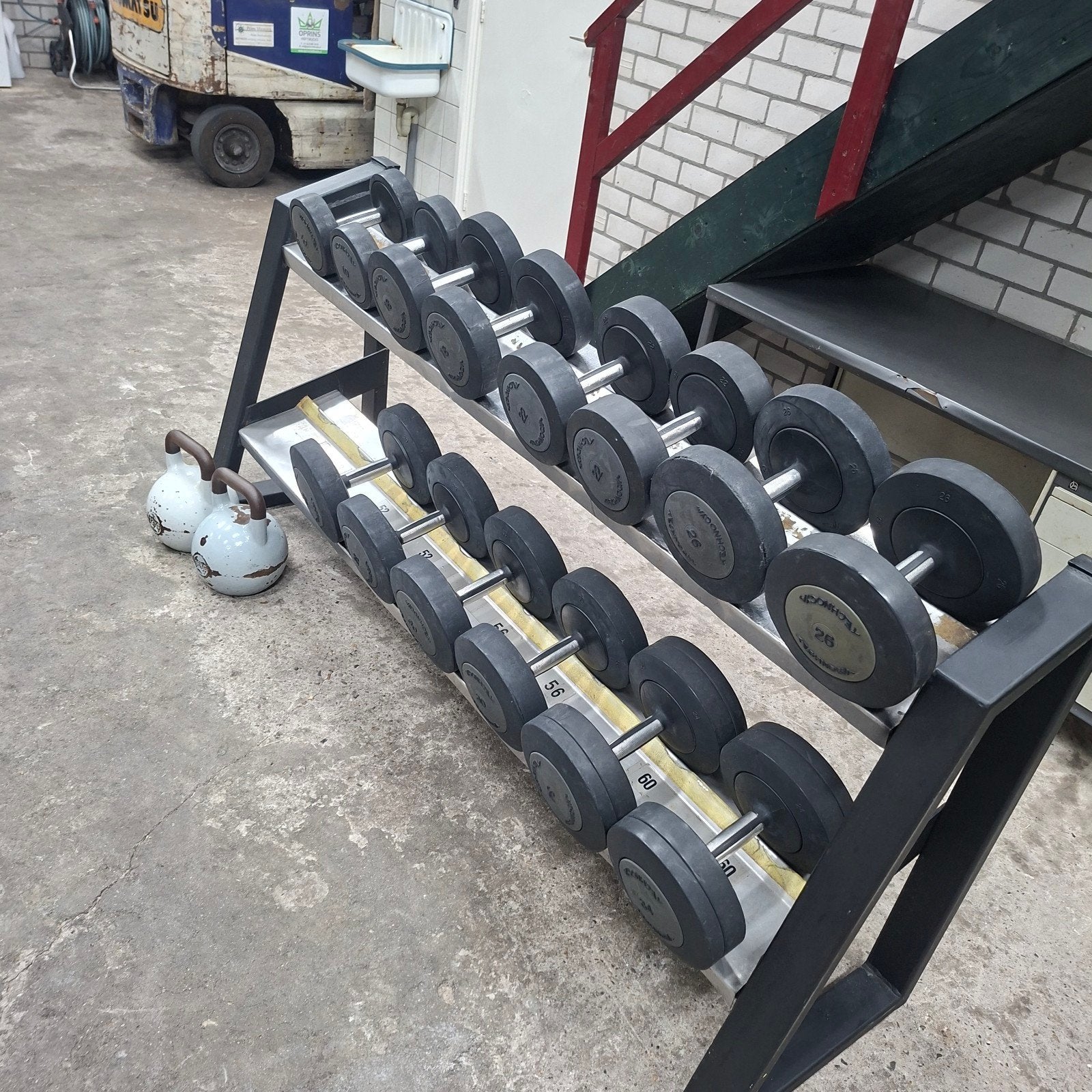 Technogym Dumbells Set + Dumbellrek, Ophalen