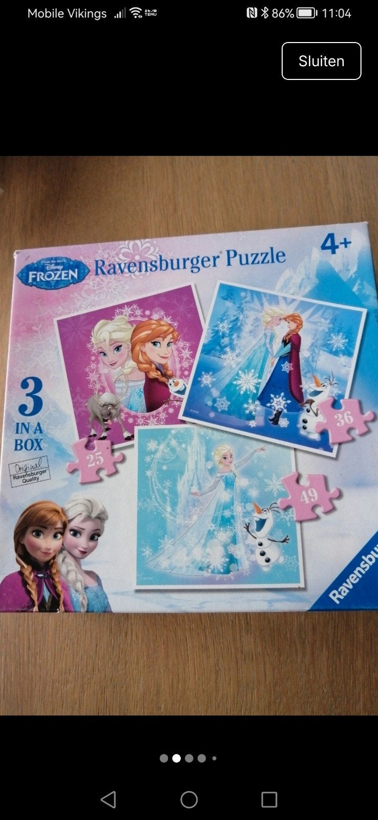 puzzel frozen, Ophalen, Gebruikt