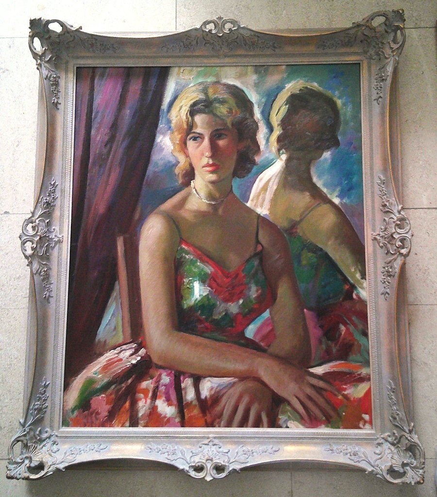 Portrait Finse ? femme '33 - signée. Répin (1877-1954), Antiquités & Art, Peinture à l'huile, Enlèvement, Réaliste, Toile