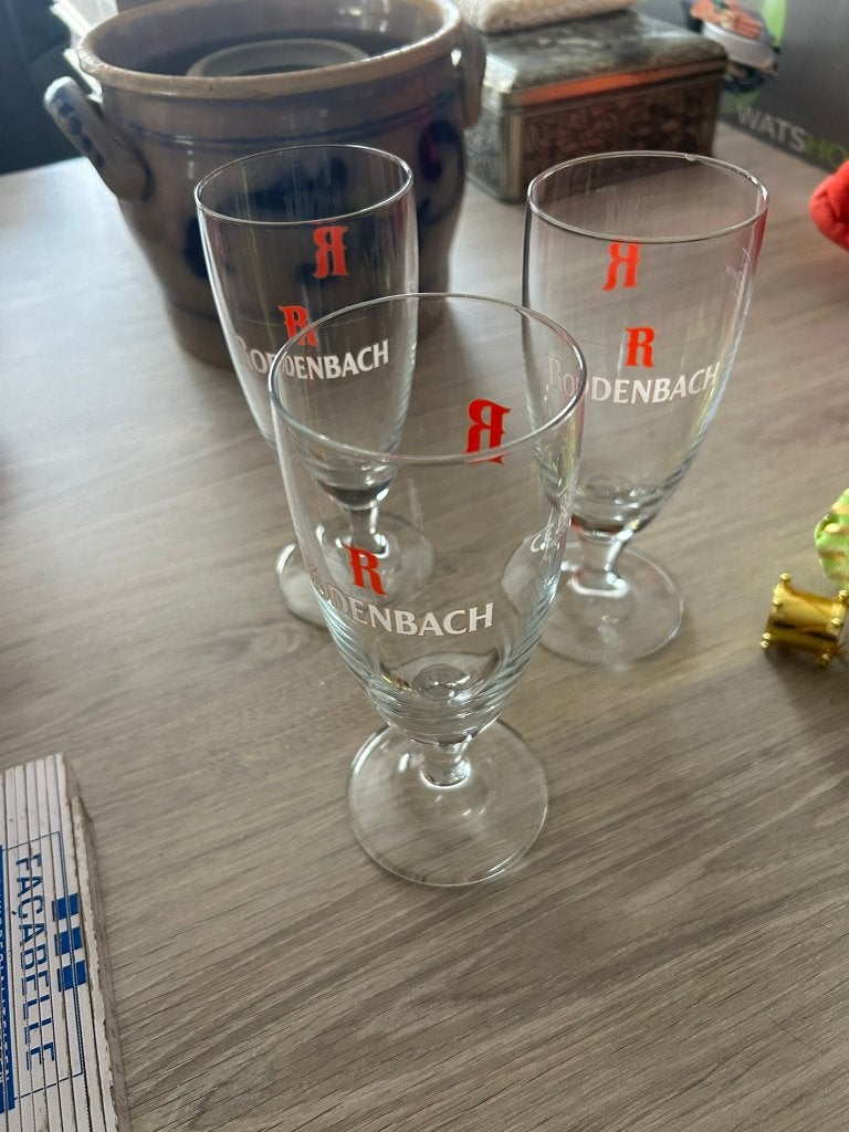 Rodenbach bierglazen, Verzamelen, Glas en Drinkglazen, Ophalen