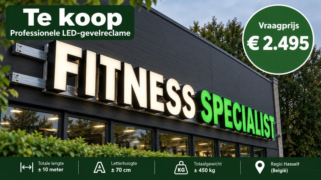 Professionele LED-gevelreclame 10 m + staalconstructie, Ophalen