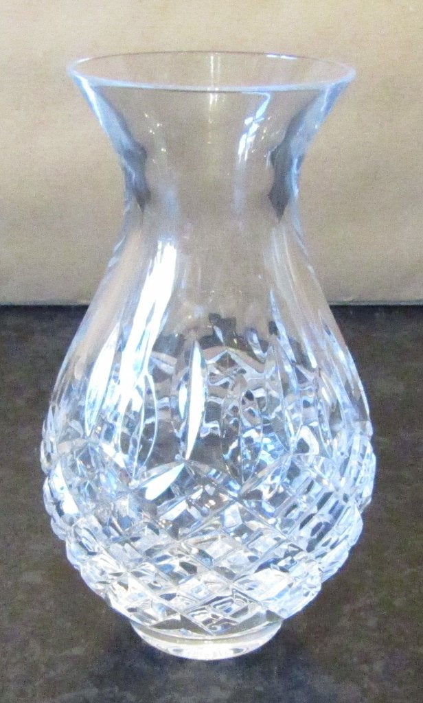 Bohemia kristal bolle buik vaasje, Ophalen of Verzenden