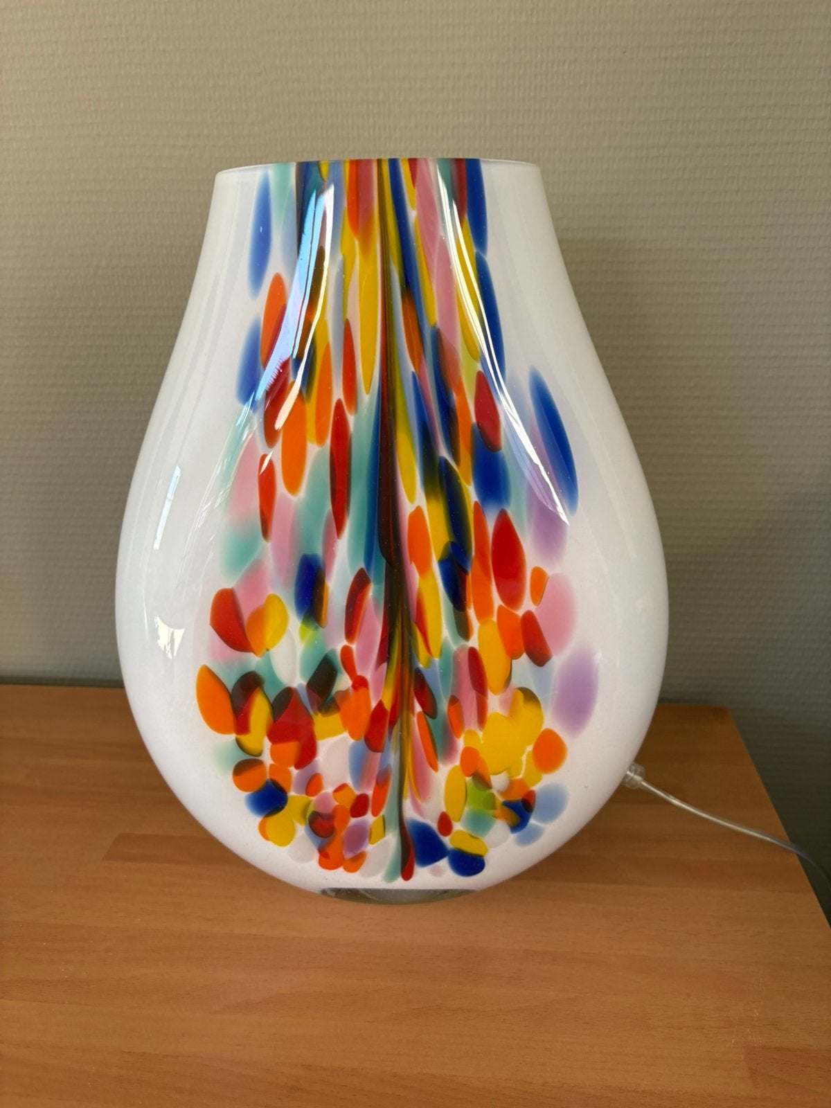 Lampe décorative colorée, Maison & Meubles, Lampe de table, Comme neuf, Enlèvement, Verre