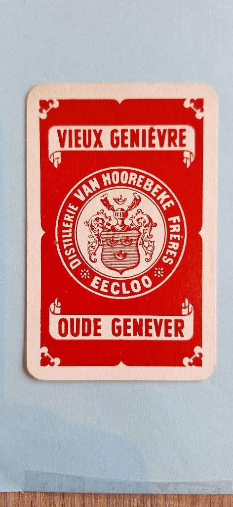Speelkaart Eecloo_Distillerie Van Hoorebeke rood_joker_256, Verzamelen, Speelkaarten, Jokers en Kwartetten, Gebruikt, Joker(s)