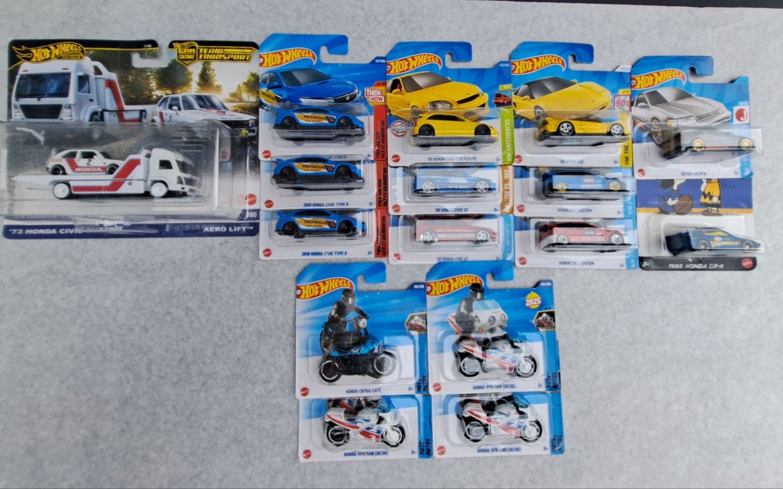 lot Honda hotwheels, Enlèvement ou Envoi, Comme neuf, Voiture