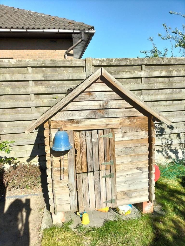 Houten speelhuisje of hondenhok, Ophalen, Gebruikt, Hout