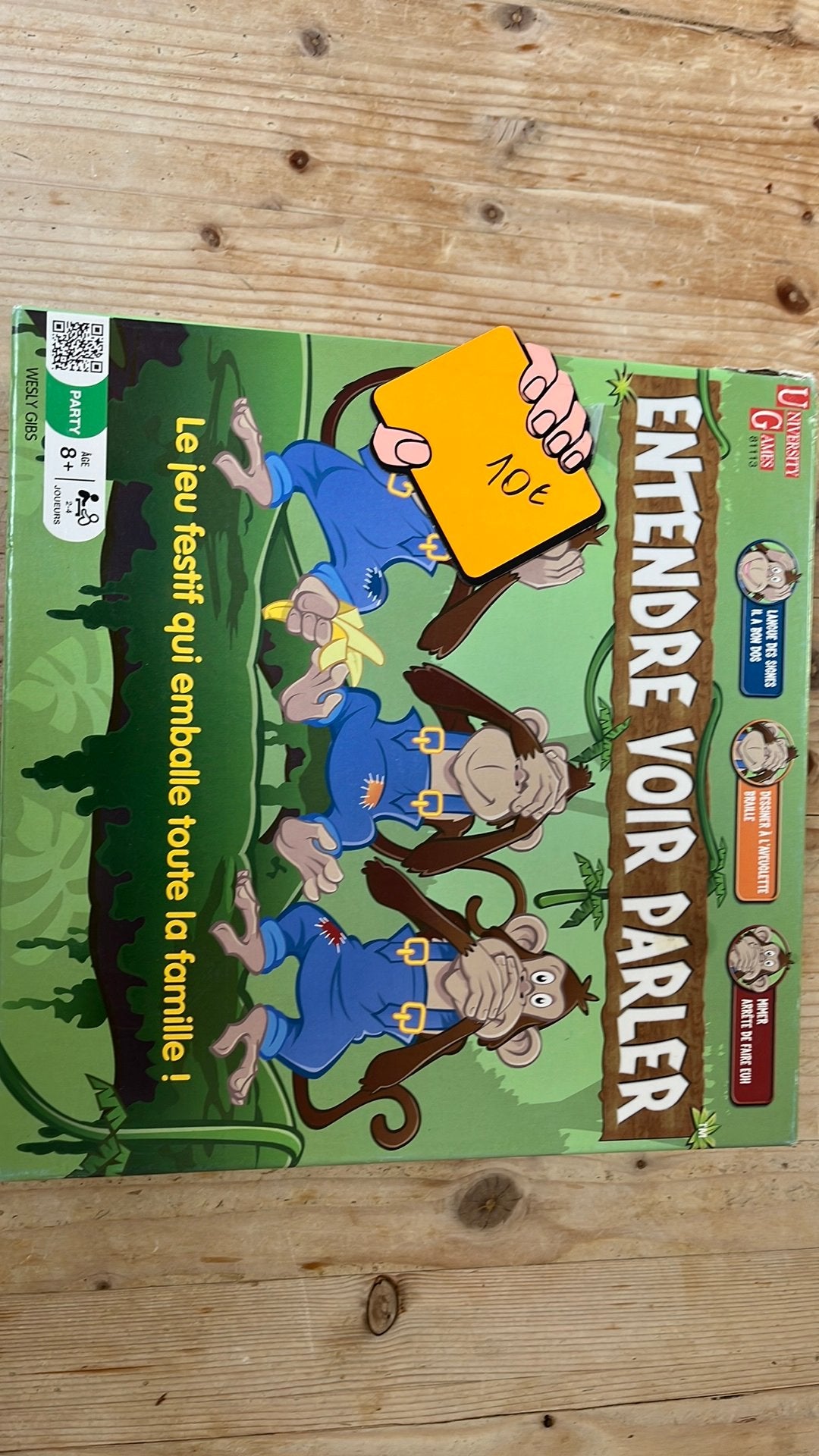 Entendre voir parler jeu de société, Enlèvement, Comme neuf