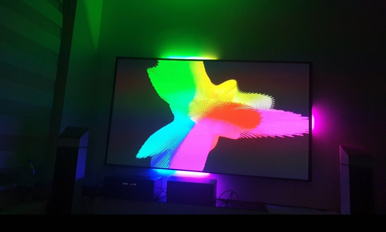Projecteur 4K + AMBILIGHT+ÉCRAN DE PROJECTION 90" (215cm), Enlèvement, Utilisé, Ultra HD (4K), Viewsonic