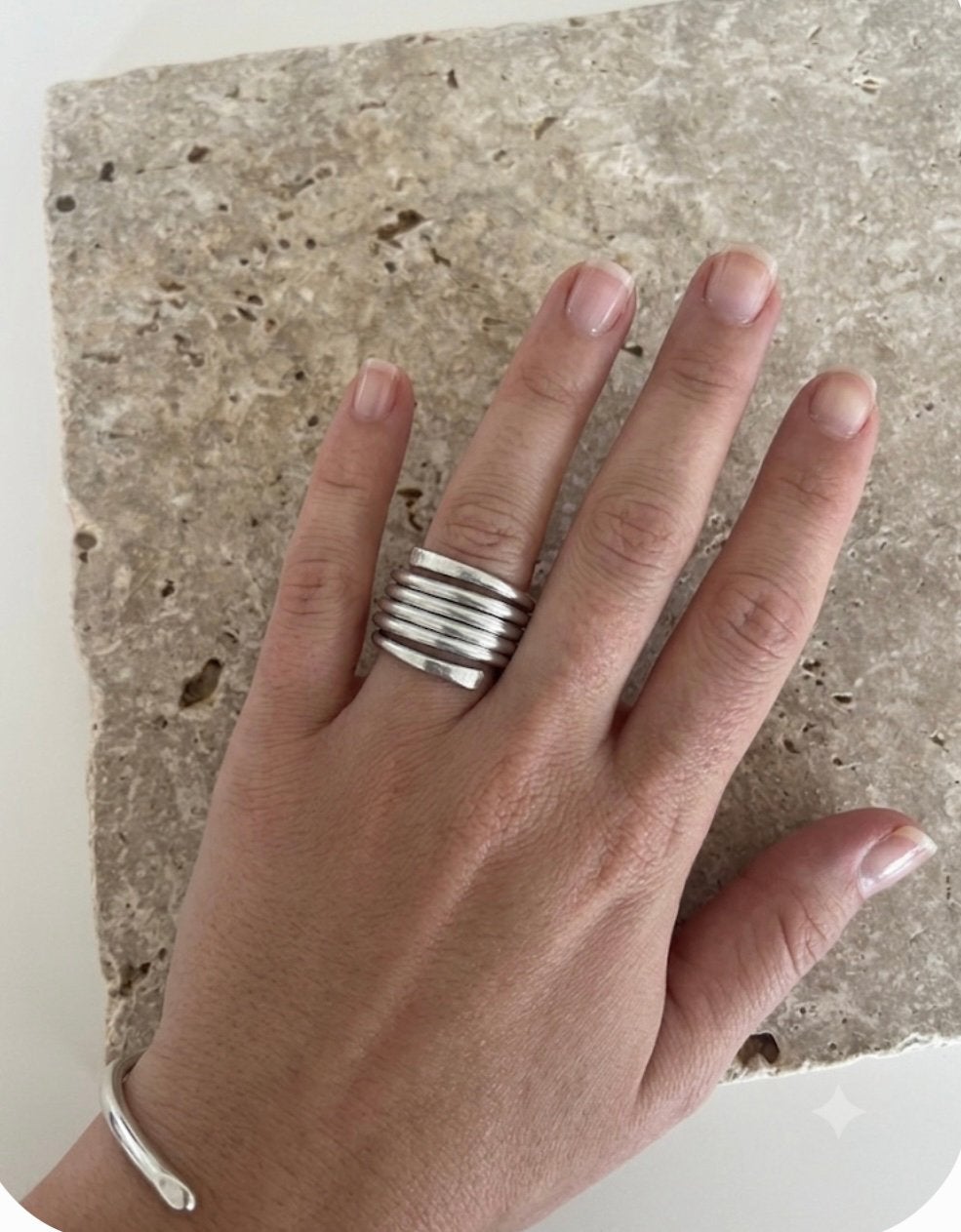 Bague ajustable, Bijoux, Sacs & Beauté, Bagues, Neuf, Femme ou Homme, 17 à 18, Autres matériaux