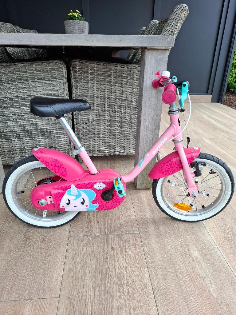 Meisjesfiets 14 inch, Fietsen en Brommers, Fietsen | Meisjes, Ophalen, B-twin, Gebruikt, 14 inch of minder