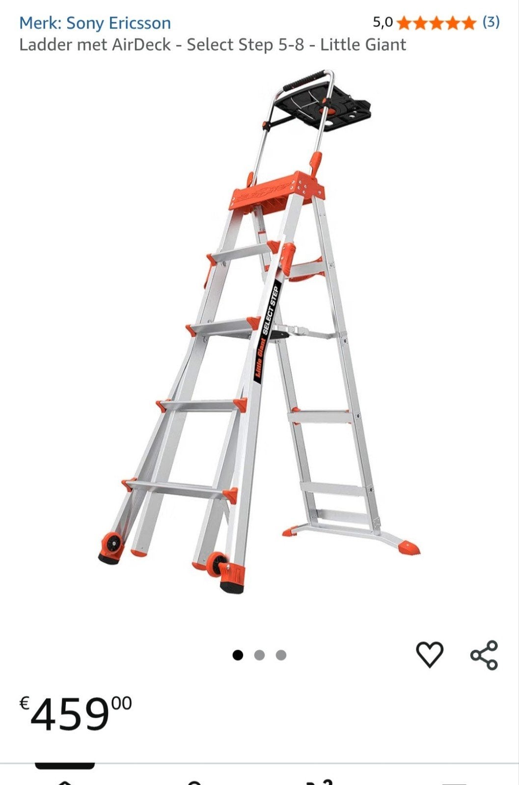little giant select step met airdeck ladder, Ophalen, Nieuw, Ladder, Opvouwbaar of Inschuifbaar