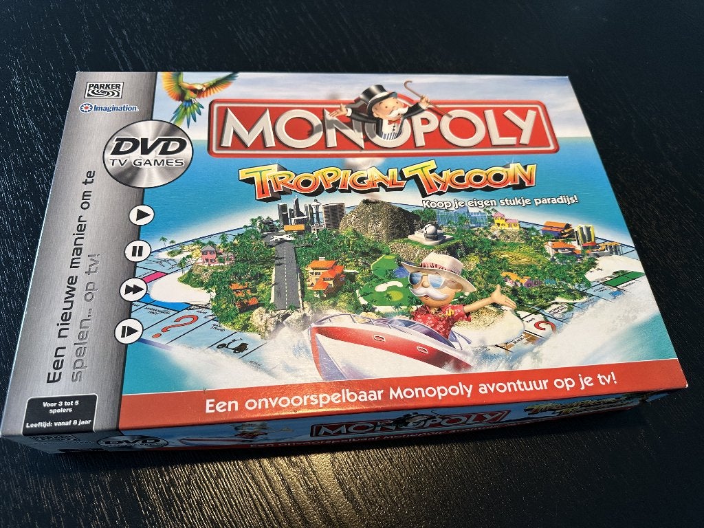 Tropical Tycoon Monopoly, Trois ou quatre joueurs, Enlèvement ou Envoi, Comme neuf, Parker