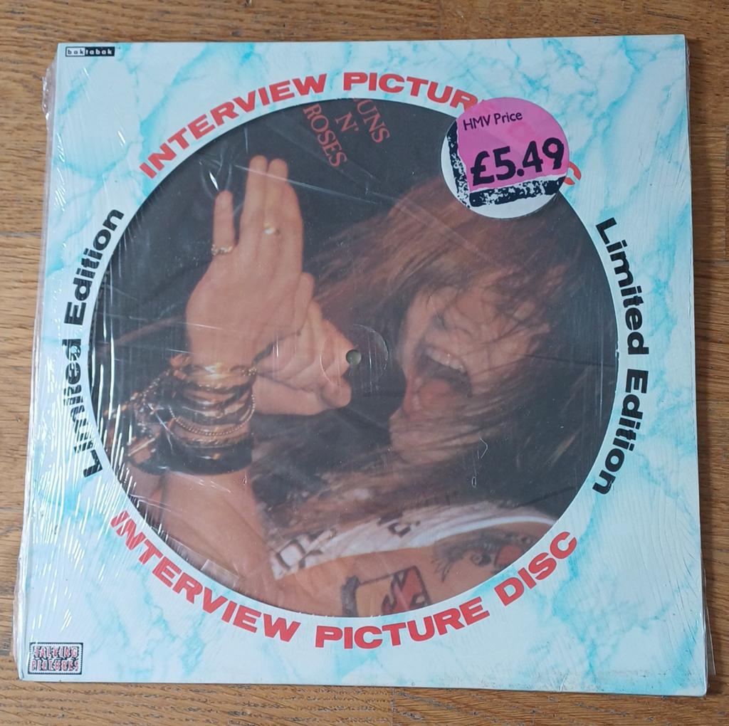 Guns N Roses Picture disc. Ed 1987 Éd  limitée.  Interview, Picture disc, Enlèvement