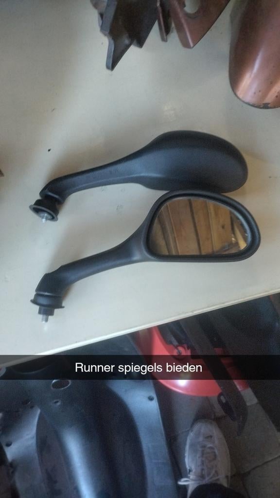 Runner spiegels, Fietsen en Brommers, Brommeronderdelen | Scooters, Ophalen, Nieuw, Overige typen, Piaggio