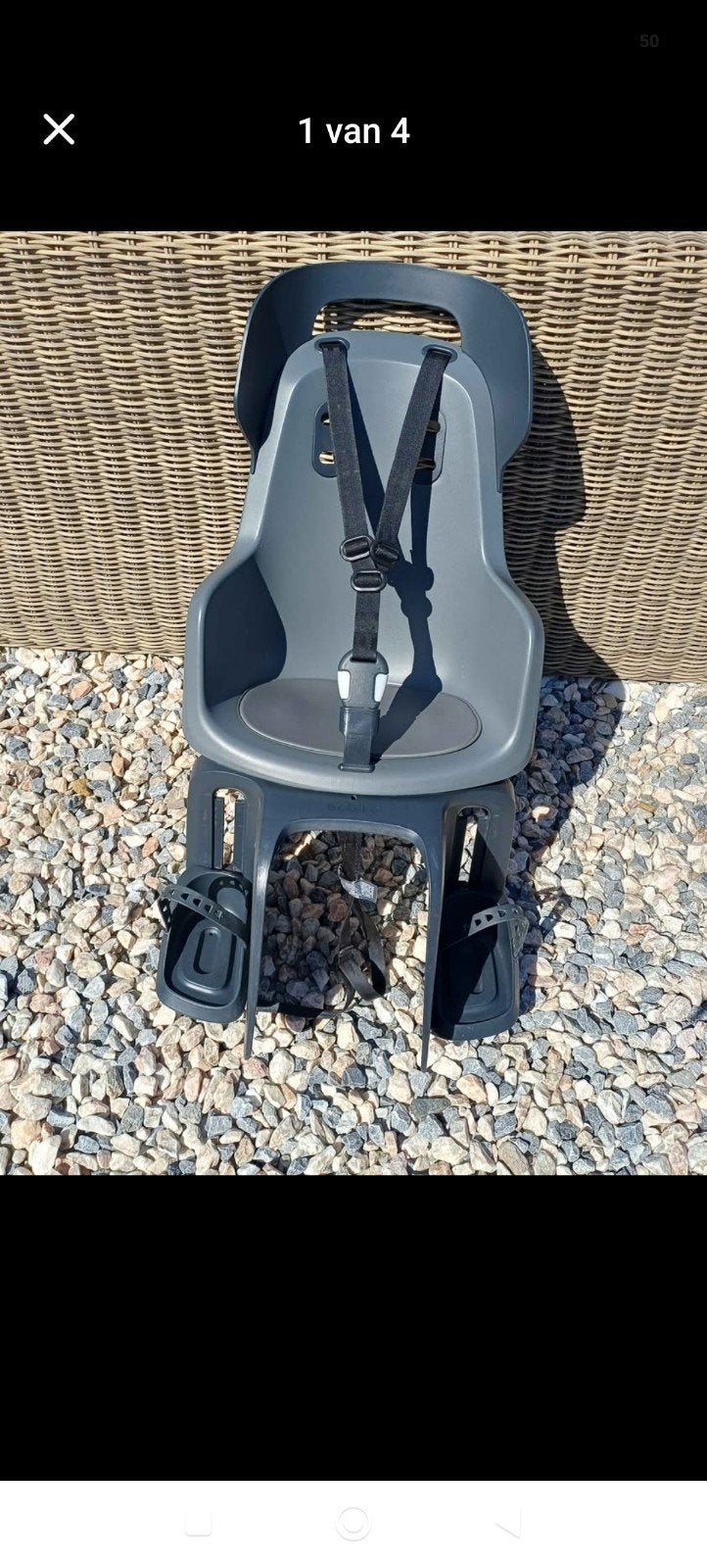 fiets kinderzitje, Ophalen