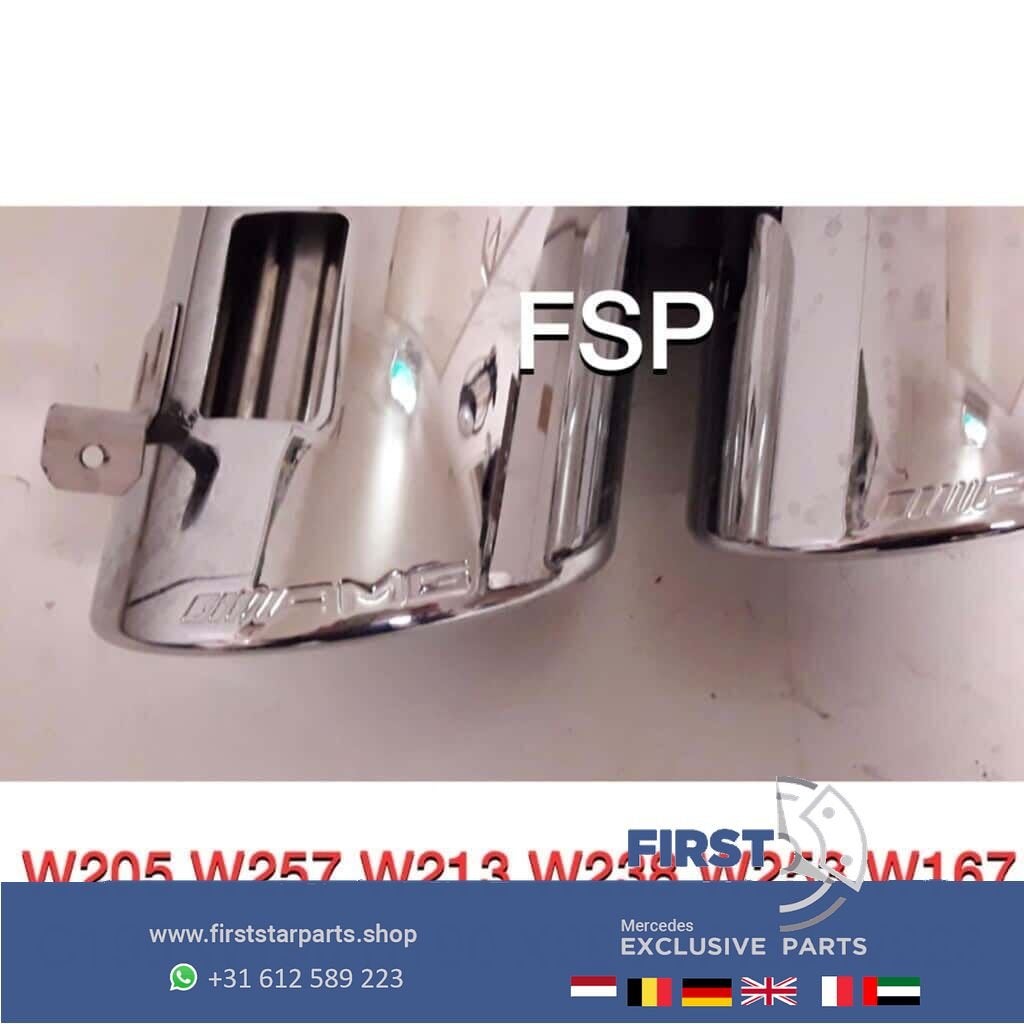 2020 FACELIFT 43 53 AMG UITLAATSIERSTUKKEN SET ORIGINEEL Mer, Gebruikt, -, Ophalen of Verzenden, -