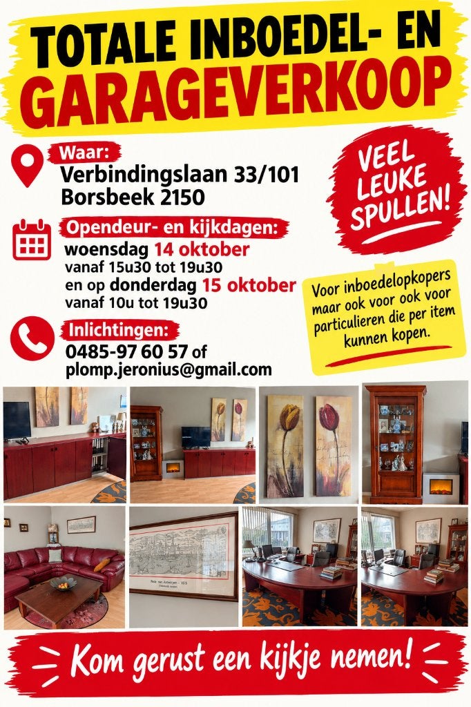 totale garage verkoop bij een vriend, Ophalen