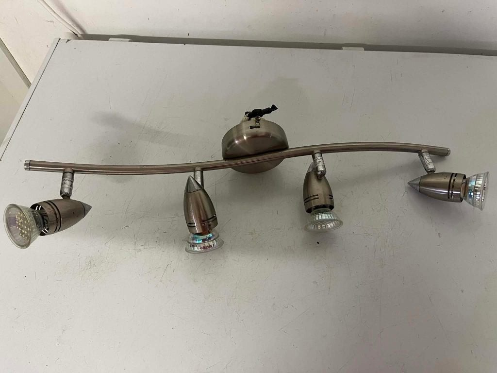 Hangspots met 4 spots, Maison & Meubles, Lampes | Spots, Spot encastrable ou Spot mural, Enlèvement, Utilisé, Lucide