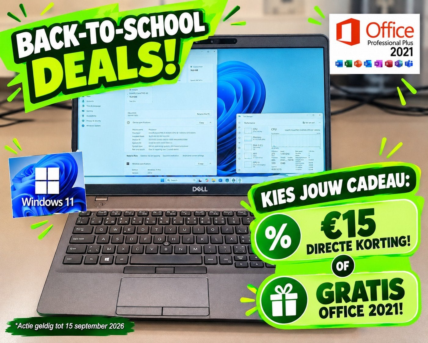 DELL Latitude 5500  i5 - 8e Gen - 256Go/1To ssd - 8/16Go ram, 256 GB, Koningin Astridlaan 164, 1780 Wemmel, Belgie, Avec écran tactile