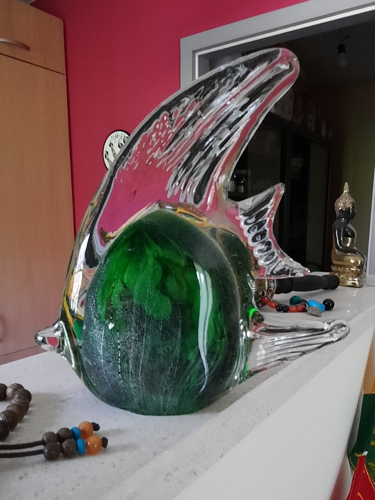 Poisson en verre Murano, Antiquités & Art, Art | Objets design, Enlèvement ou Envoi, Verre