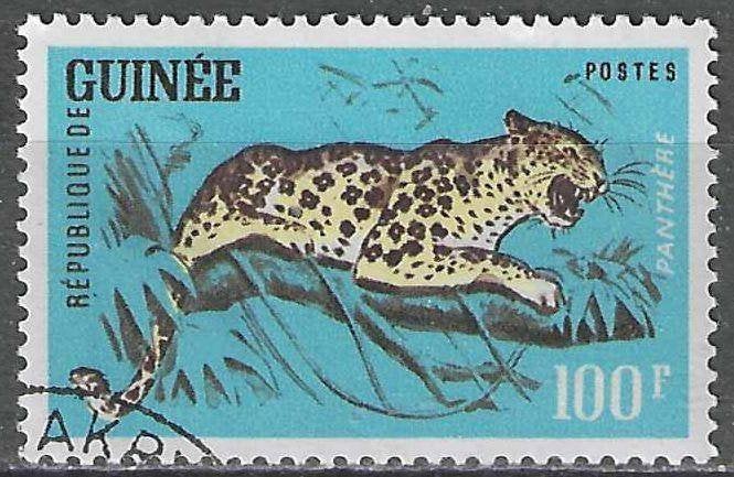 Republiek Guinea 1962 - Yvert 110 - Luipaard (ST), Verzenden, Gestempeld