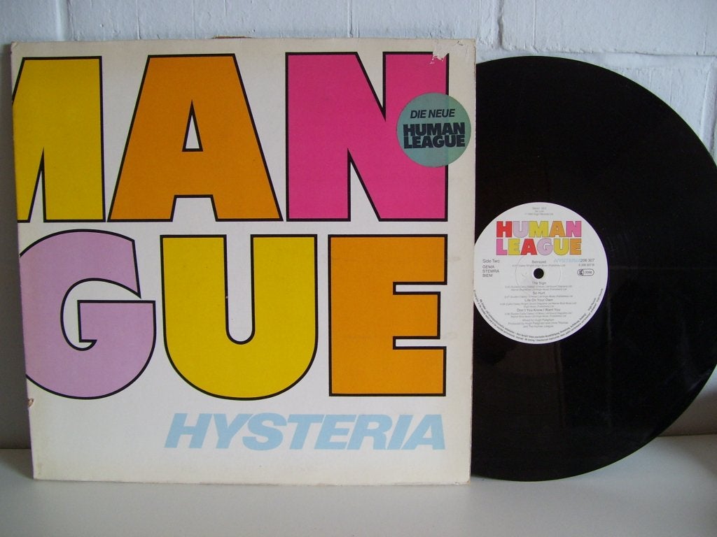 THE HUMAN LEAGUE  hysteria, Pochette gatefold, Rock électronique, Utilisé, Envoi
