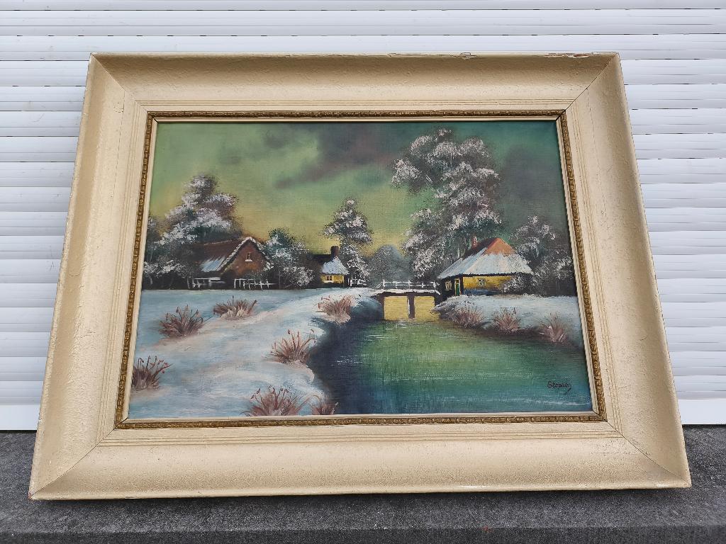 Huile sur toile signe stephen, Enlèvement