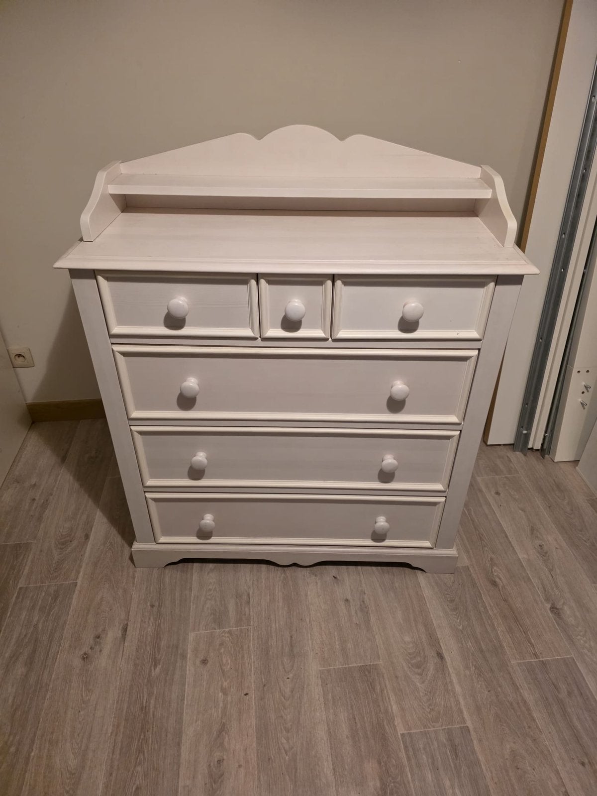Commode blanche a tirroirs, Enlèvement, Comme neuf, Commode