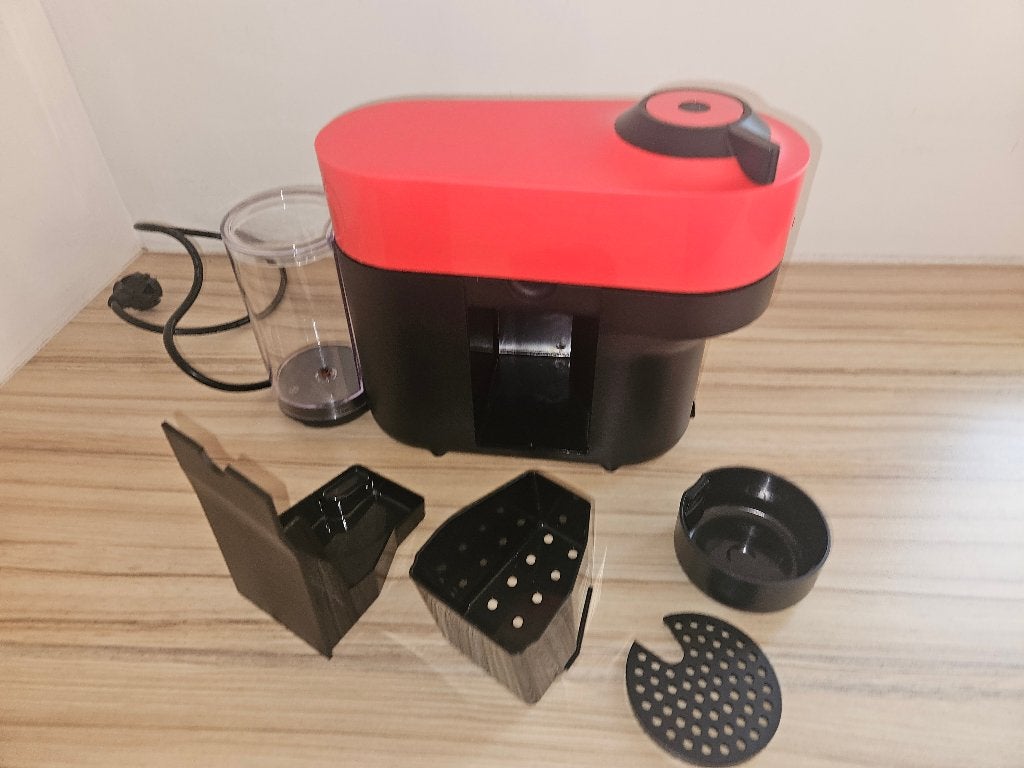 Nespresso Vertuo Pop rood, Ophalen, Gebruikt, Espresso apparaat, Koffiepads en cups