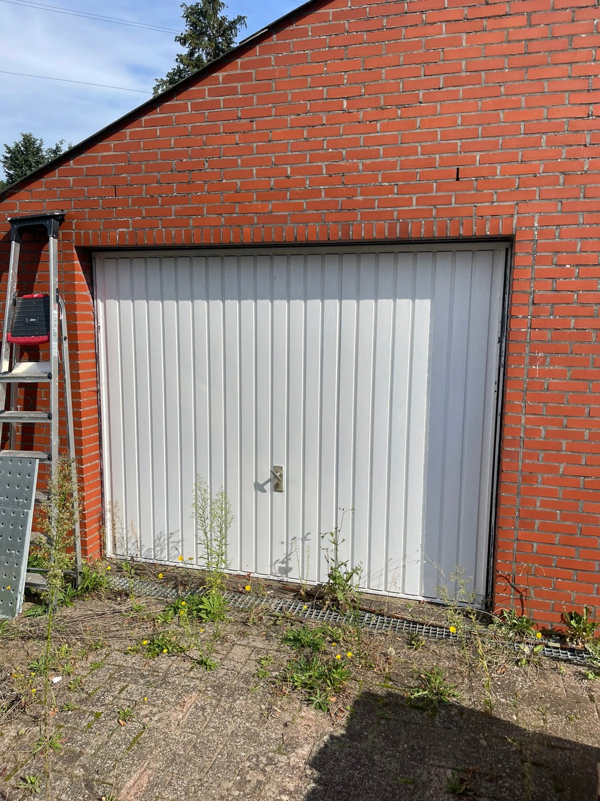 2 Garagepoorten - 1 motor, Ophalen, Gebruikt, Metaal, Overige typen