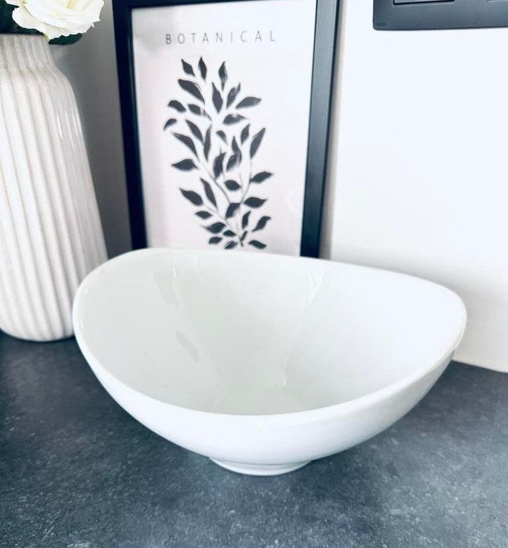 Ovale keramische saladeschaal - modern en strak design, Ophalen