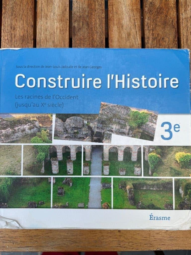 Livre scolaire Histoire  "Construire l'Histoire" 3eme, Boeken, Gelezen, ASO, Editions erasme, Geschiedenis