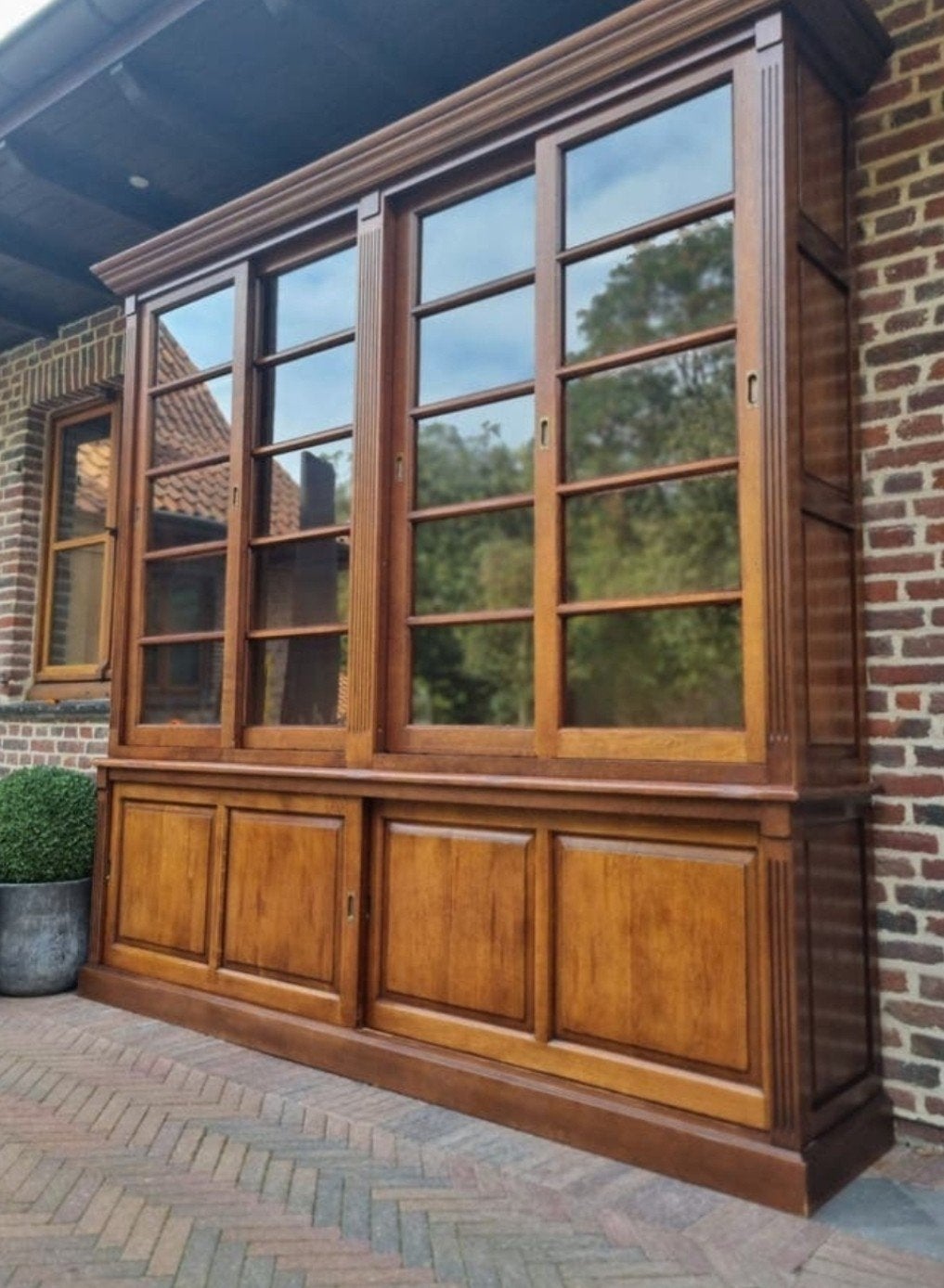 eiken buffetkast/vitrinekast flamant ART:, Huis en Inrichting, Ophalen, ., Eikenhout, Zo goed als nieuw