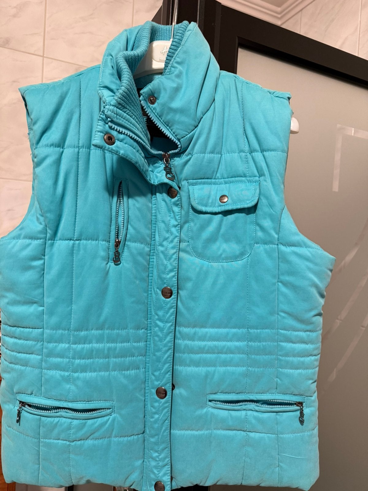Dames bodywarmer  Blauwgroen, Ophalen of Verzenden, Zo goed als nieuw, Maat 38/40 (M), Blauw