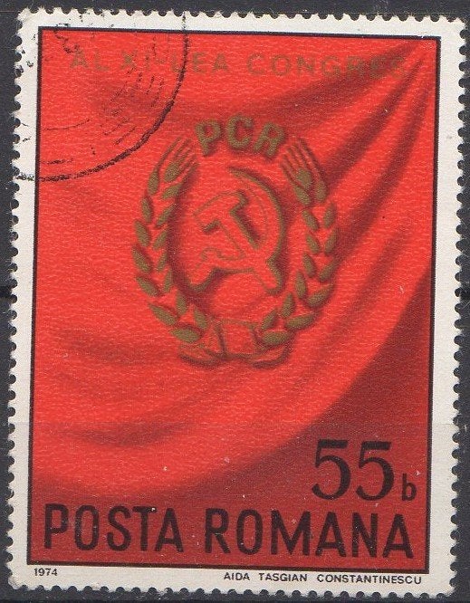 Roemenië - "Congres Roemeense Communistische partij" -- 1968, Verzenden, Gestempeld