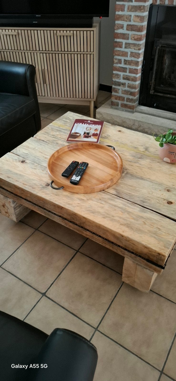 Table basse ébéniste, 100 à 150 cm, Enlèvement, 50 à 100 cm, Chêne