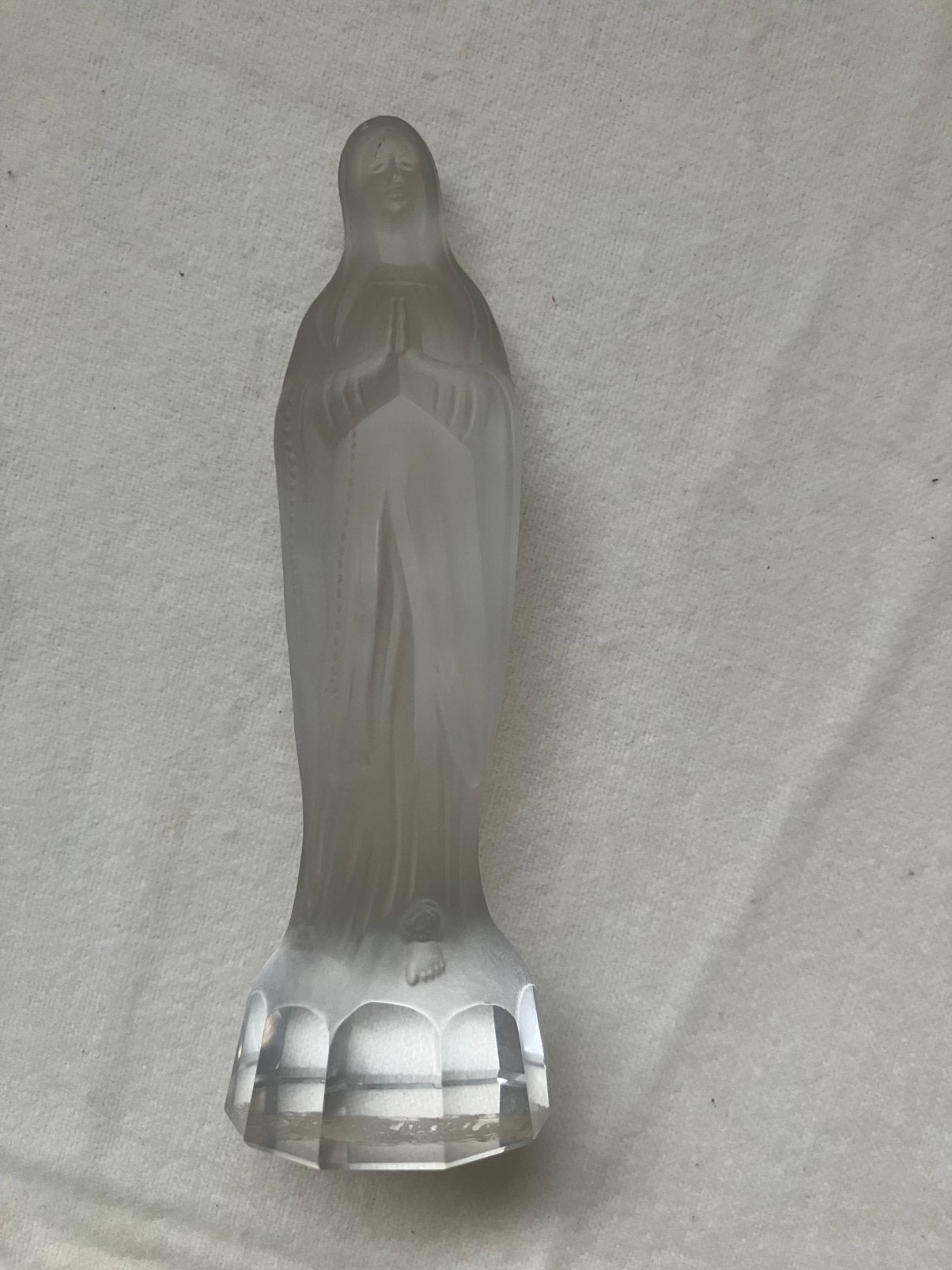 Kristallen beeldje onze lieve vrouw v lourdes, Ophalen, Gebruikt, Beeld(je)