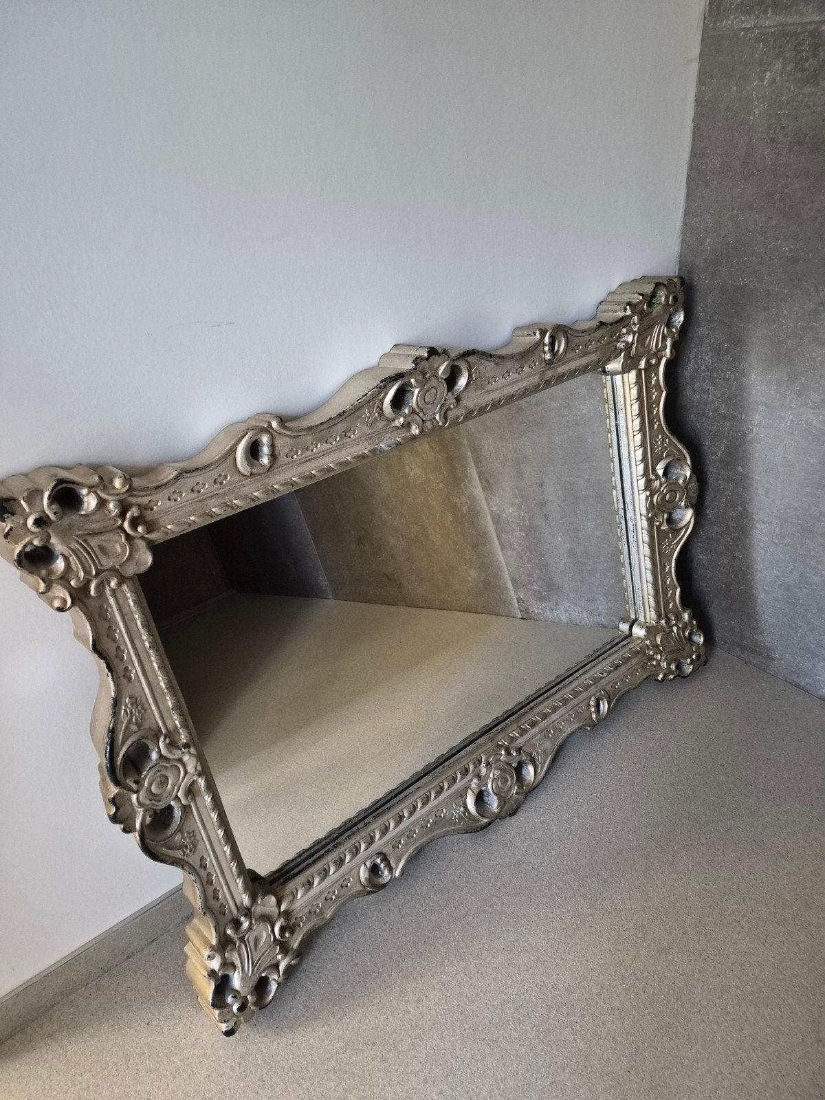 barok spiegel zilverkleurig, Huis en Inrichting, Woonaccessoires | Spiegels, Ophalen
