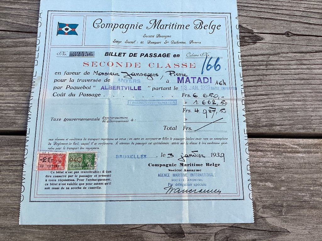 Reisticket cmb Congo, Enlèvement, Utilisé