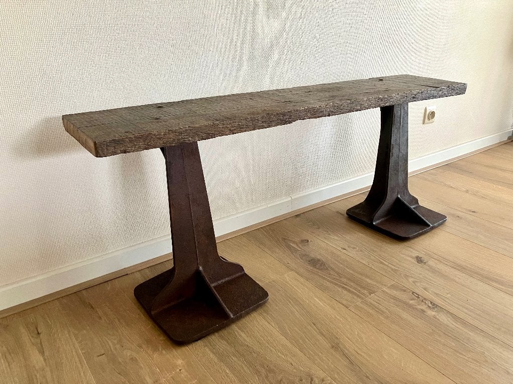 Industriële bank (123cm lang), Huis en Inrichting, Krukjes, Ophalen