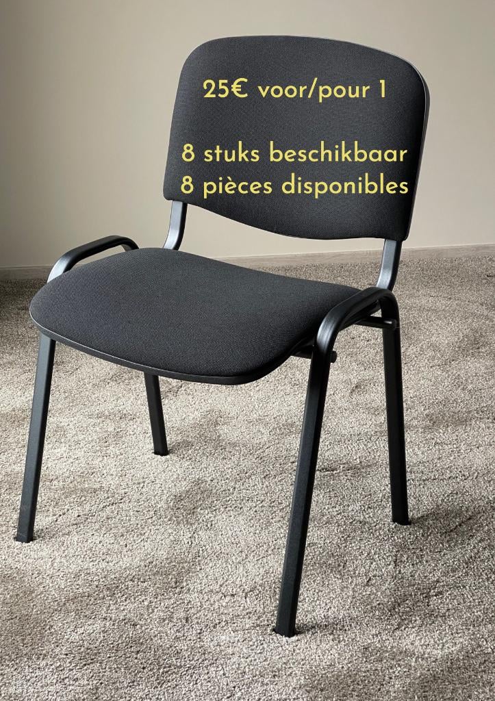 Stoel (vergaderen, wachtzaal, bezoekers, ...), Huis en Inrichting, Ophalen, Zwart, Zo goed als nieuw, Eén