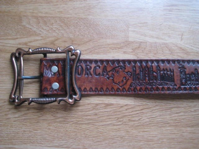 Ceinture vintage pour homme - 110 cm, Enlèvement ou Envoi, Autres couleurs, Comme neuf, Mallorca print
