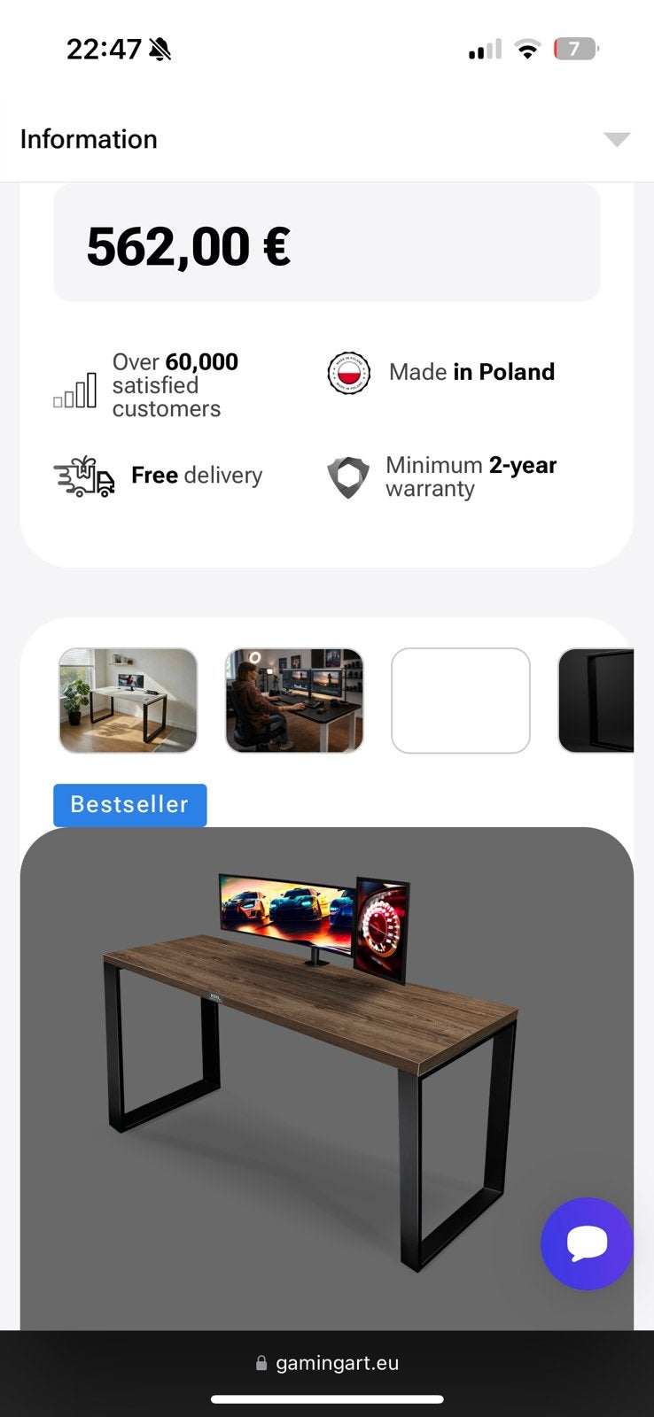 KRL Gaming desk, Huis en Inrichting, Bureaus, Ophalen, Nieuw