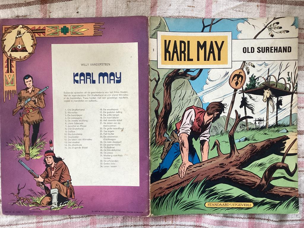 Lot van 9 strips KARL MAY, Meerdere stripboeken, Ophalen of Verzenden, Gelezen