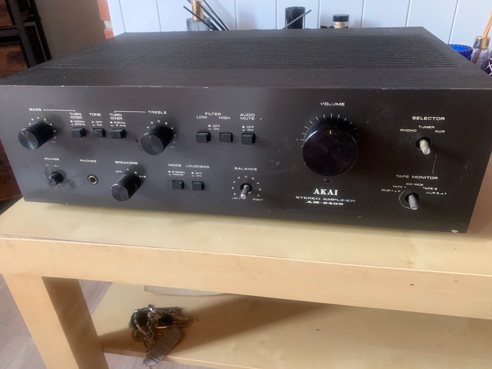 Akai versterker am 2400, Audio, Tv en Foto, Ophalen, Gebruikt, 120 watt of meer, Overige merken